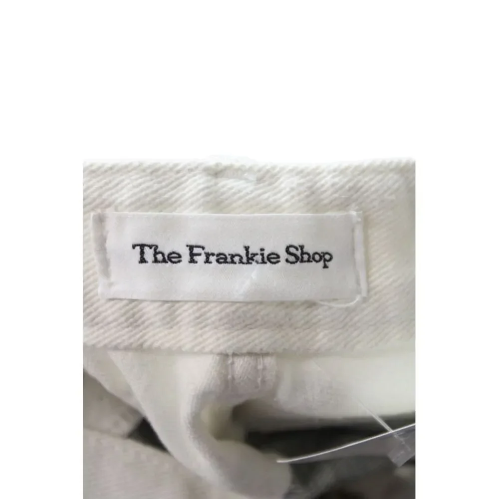 The Frankie Shop Women Straight Jeans Blue High Rise Cotton Button Fly Size S